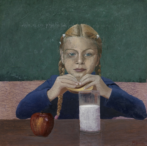 Η Άννα τρώει το κολατσιό της